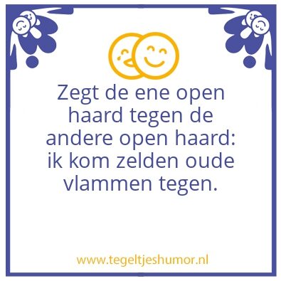 Tegeltje: open haard