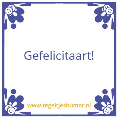 Tegeltje: verjaardag