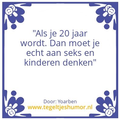 Tegeltje: YOARBEN
