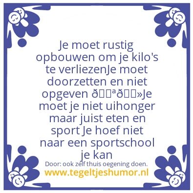 Tegeltje: afvallen#Vanessa.M