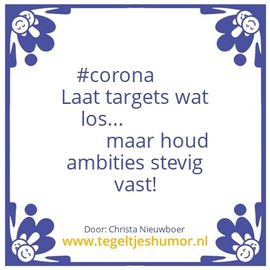 Tegeltje: Lectoraat tijdens #corona