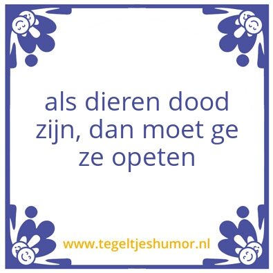 Tegeltje: dieren