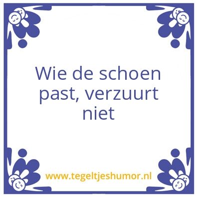 Tegeltje: Slecht in de war