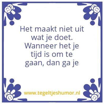 Tegeltje: Onvermijdelijk