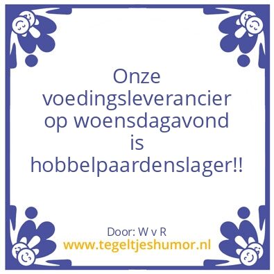 Tegeltje: Onze Slager
