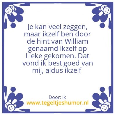 Tegeltje: Ikzelf