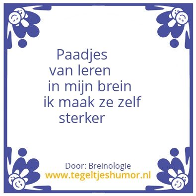 Tegeltje: Leren