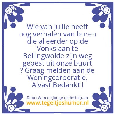 Tegeltje: Buurtvereniging