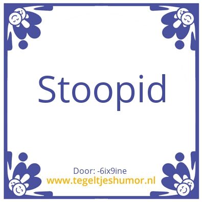 Tegeltje: .