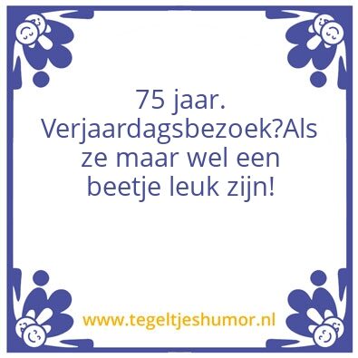 Tegeltje: 75 jaar