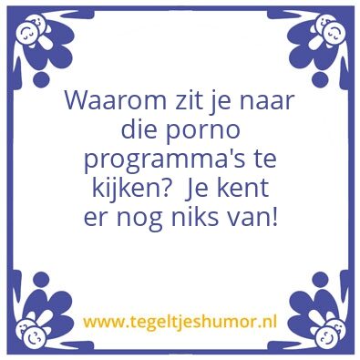 Tegeltje: Niks