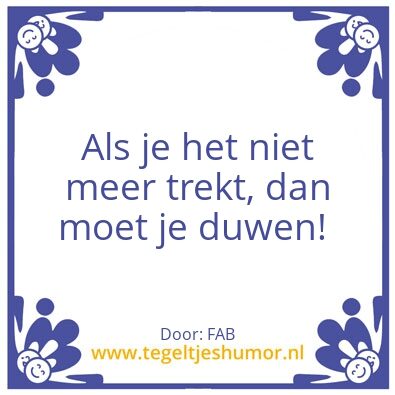 Tegeltje: trekken