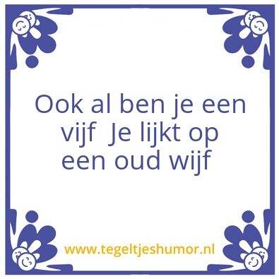 Tegeltje: Vijf