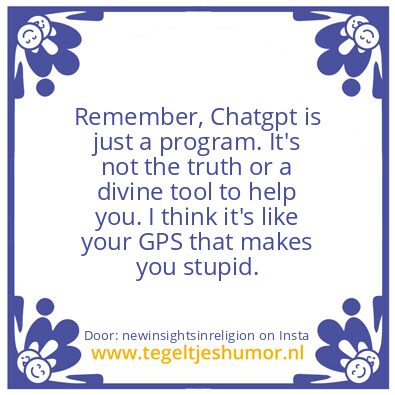 Tegeltje: Chatgpt ?
