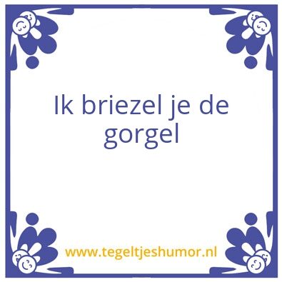Tegeltje: Brie