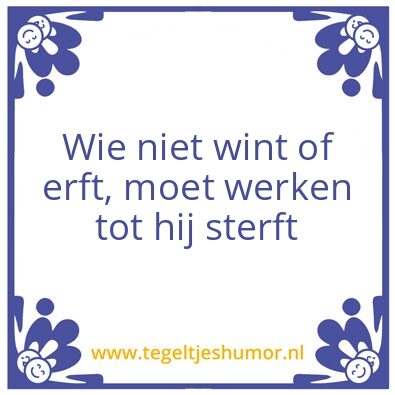 Tegeltje: rijkdom