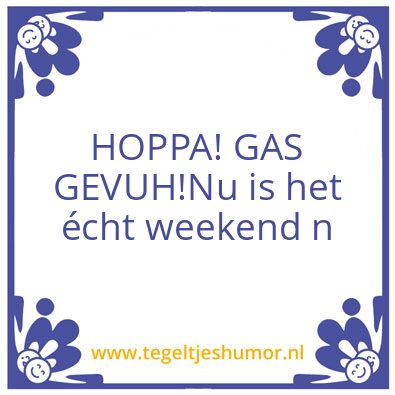 Tegeltje: Hoppa