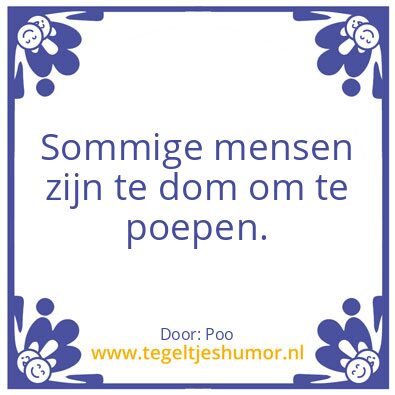 Tegeltje: Te dom