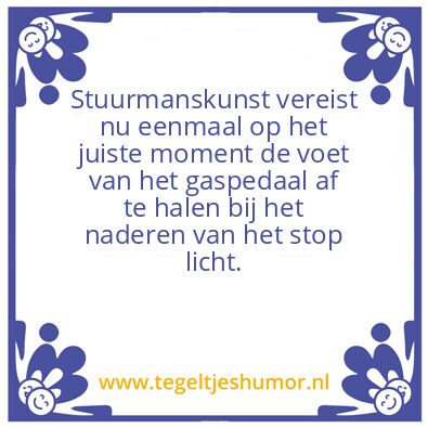Tegeltje: Stuurmanskunst