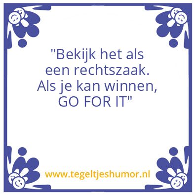 Tegeltje: Pragmatisch