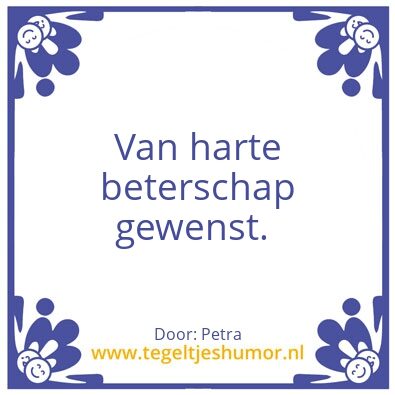 Tegeltje: Ziek