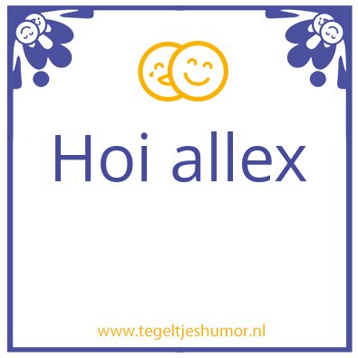 Tegeltje: Alex