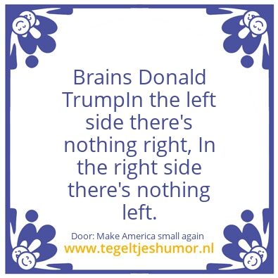 Tegeltje: Donald Trump