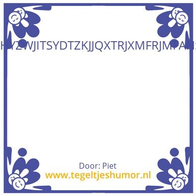 Tegeltje: Piet