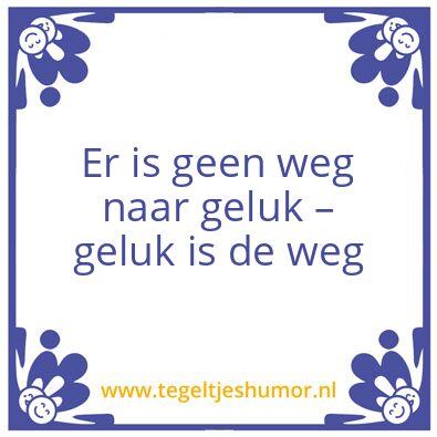 Tegeltje: Geluk