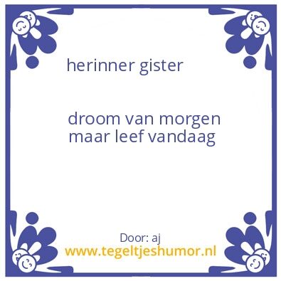 Tegeltje: waarheid