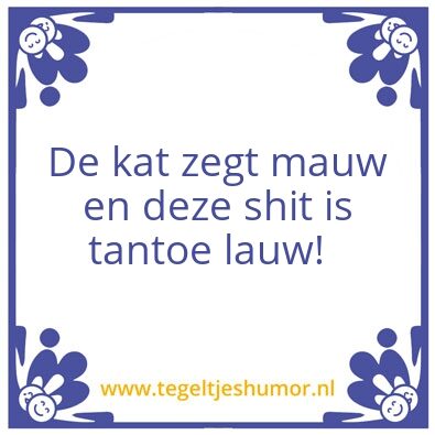 Tegeltje: Tantoe
