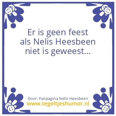 Tegeltje: Nelis Heesbeen