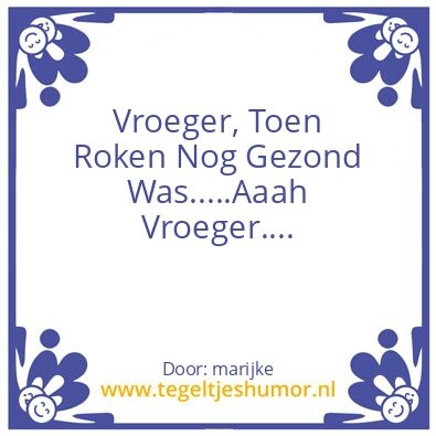 Tegeltje: roken