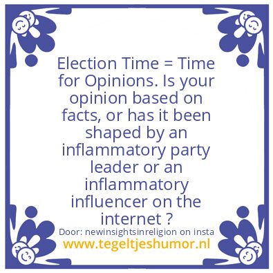 Tegeltje: Election Time