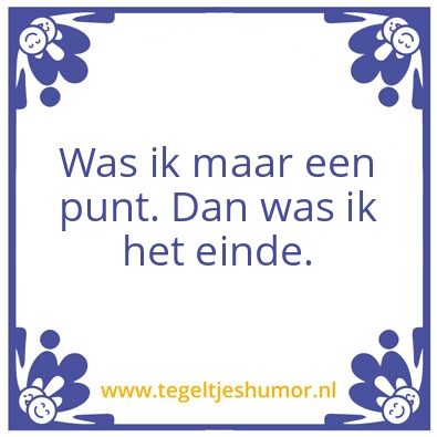 Tegeltje: Punt