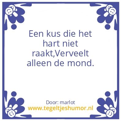 Tegeltje: kus