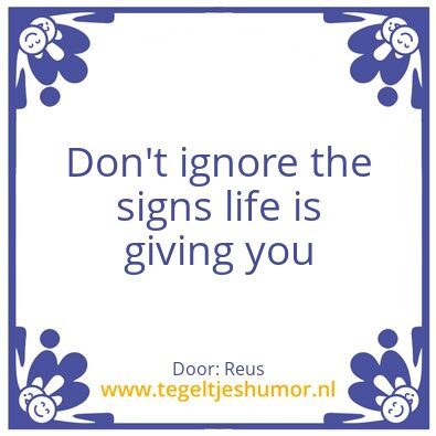 Tegeltje: Signs