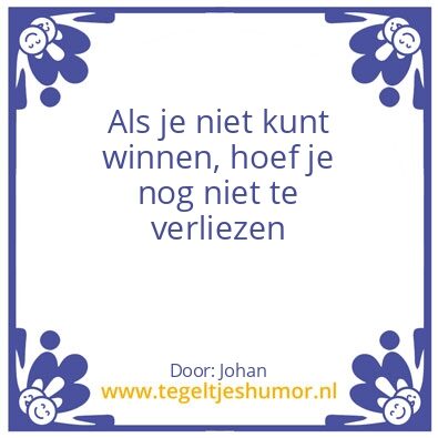 Tegeltje: Winnen