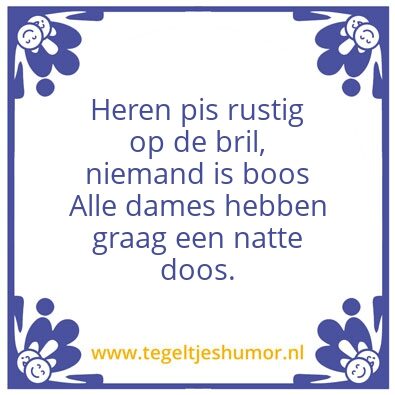 Tegeltje: Wc wijsheid