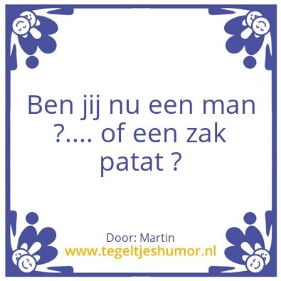 Tegeltje: Zak patat