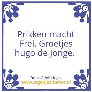 Tegeltje: Prikken
