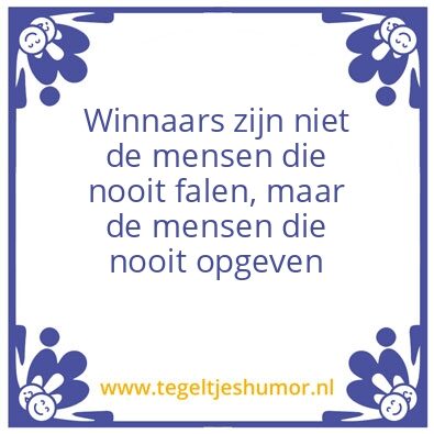 Tegeltje: Winnaars
