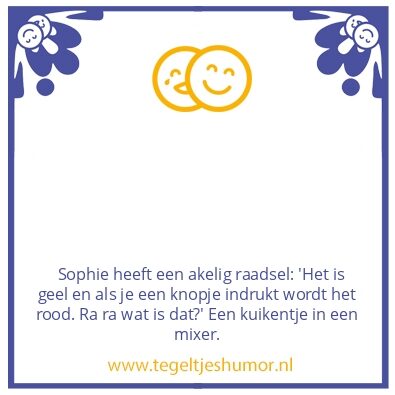 Tegeltje: Akelig raadsel