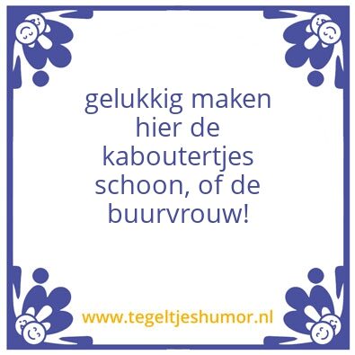 Tegeltje: kaboutertjes