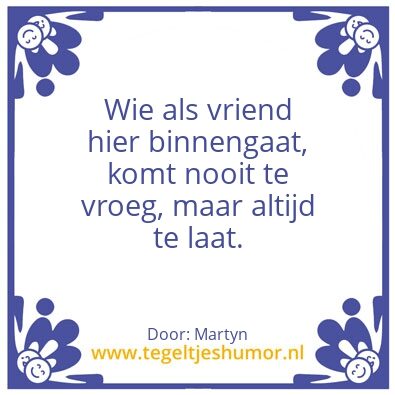 Tegeltje: Vrienden