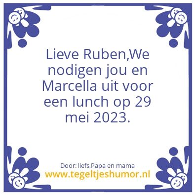 Tegeltje: Lunch Delft