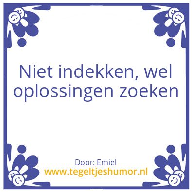 Tegeltje: problemen in projecten