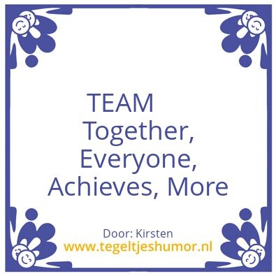 Tegeltje: Team