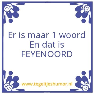 Tegeltje: Feyenoord