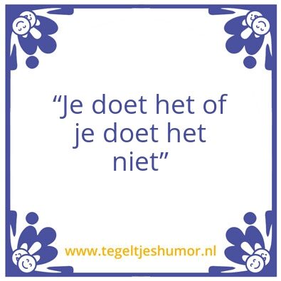 Tegeltje: Witjens